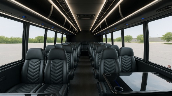 Interior of Charter Bus Company Buffalo Grove's 15 Passenger Minibus in Buffalo Grove