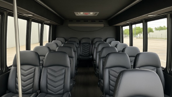 Interior of Charter Bus Company Buffalo Grove's 18 Passenger Minibus in Buffalo Grove