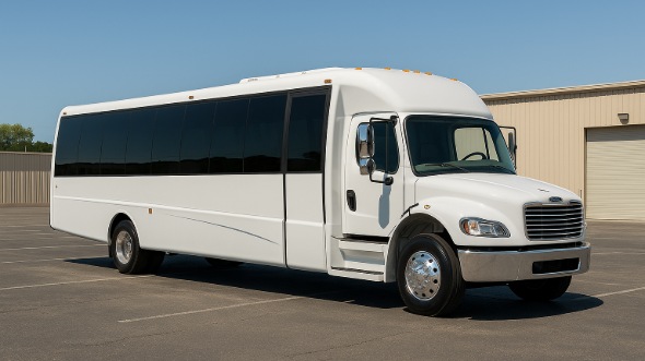 Exterior of Charter Bus Company Buffalo Grove's 20 Passenger Mini bus in Buffalo Grove