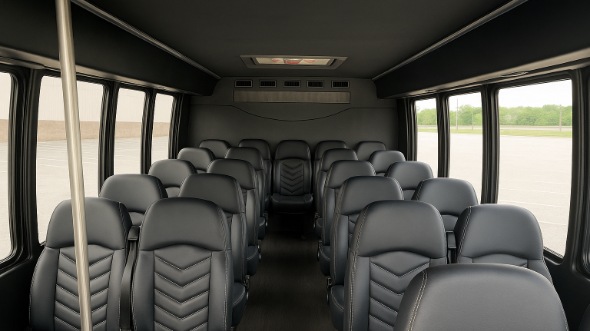 Interior of Charter Bus Company Buffalo Grove's 20 Passenger Mini bus in Buffalo Grove