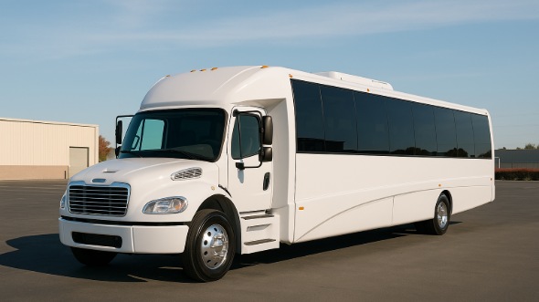 Exterior of Charter Bus Company Buffalo Grove's 25 Passenger Mini bus in Buffalo Grove