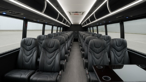 Interior of Charter Bus Company Buffalo Grove's 25 Passenger Mini bus in Buffalo Grove