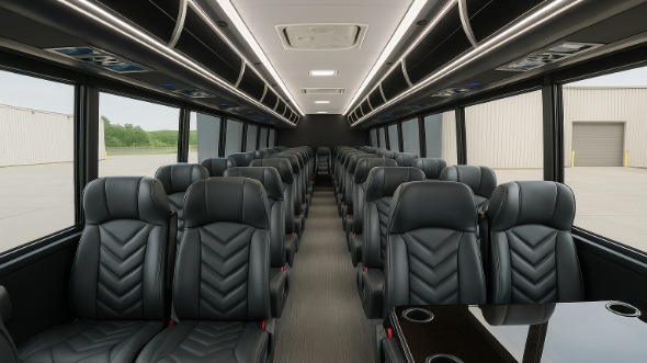 Interior of Charter Bus Company Buffalo Grove's 35 Passenger Minibus in Buffalo Grove