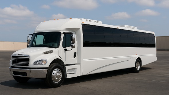 Exterior of Charter Bus Company Rolling Meadows's 35 Passenger Minibus in Rolling Meadows