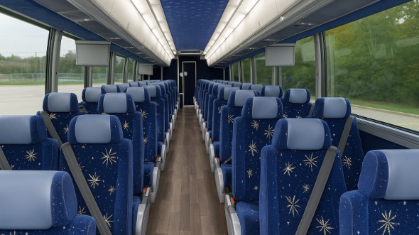 buffalo grove 50 passenger charter bus inside