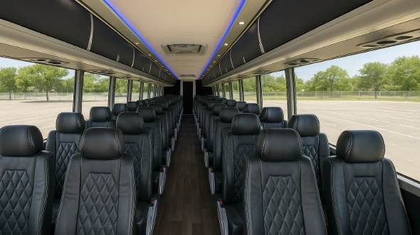 buffalo grove 54 passenger charter bus inside