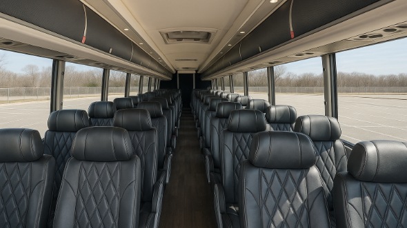 buffalo grove 55 passenger charter bus inside
