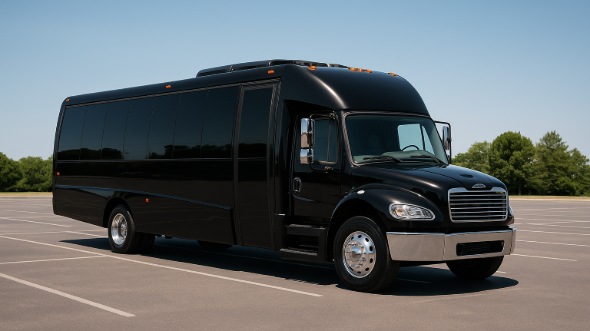 Exterior of Charter Bus Company Buffalo Grove's Party Bus in Buffalo Grove