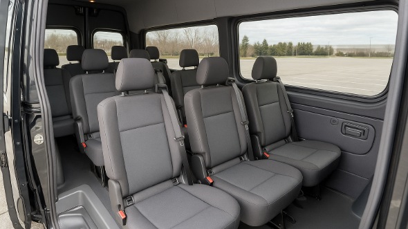 Interior of Charter Bus Company Buffalo Grove's Sprinter Van Rental With Driver in Buffalo Grove